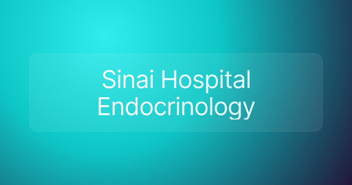 Sinai Hospital Endocrinology
