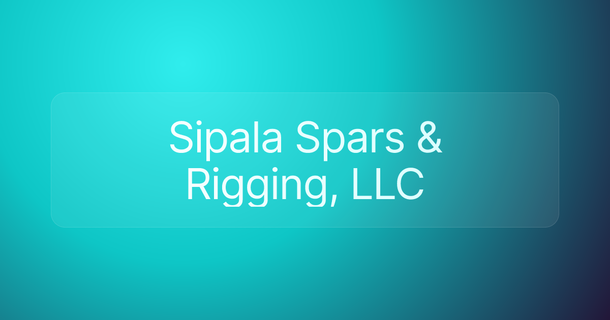 Sipala Spars & Rigging, LLC