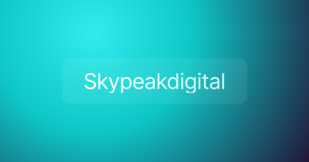 Skypeakdigital
