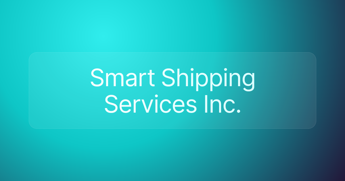 Smart Shipping Services Inc.