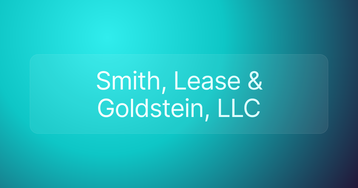 Smith, Lease & Goldstein, LLC