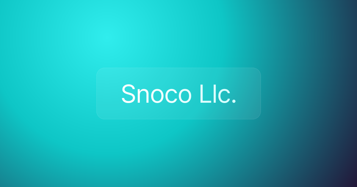 Snoco Llc.