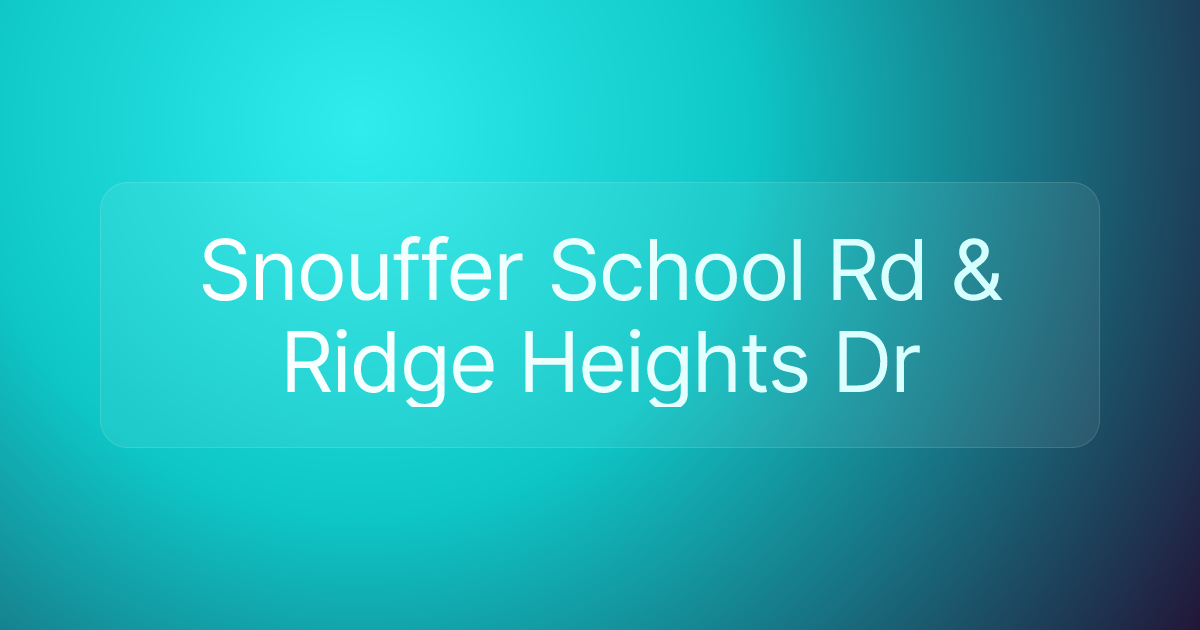 Snouffer School Rd & Ridge Heights Dr