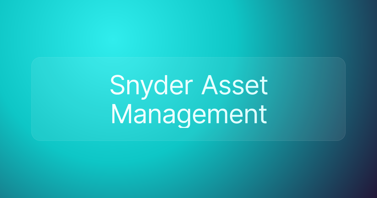 Snyder Asset Management