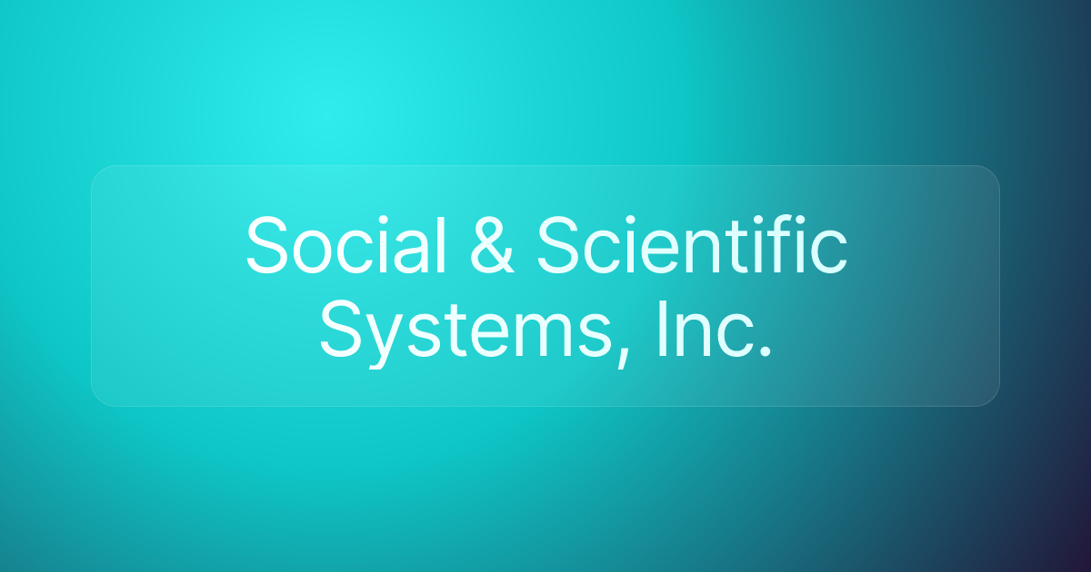 Social & Scientific Systems, Inc.