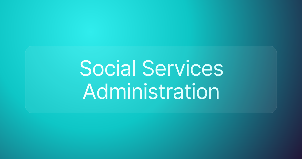 Social Services Administration