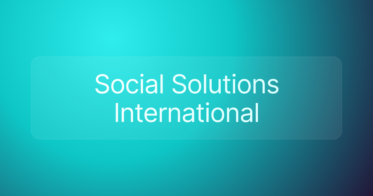 Social Solutions International