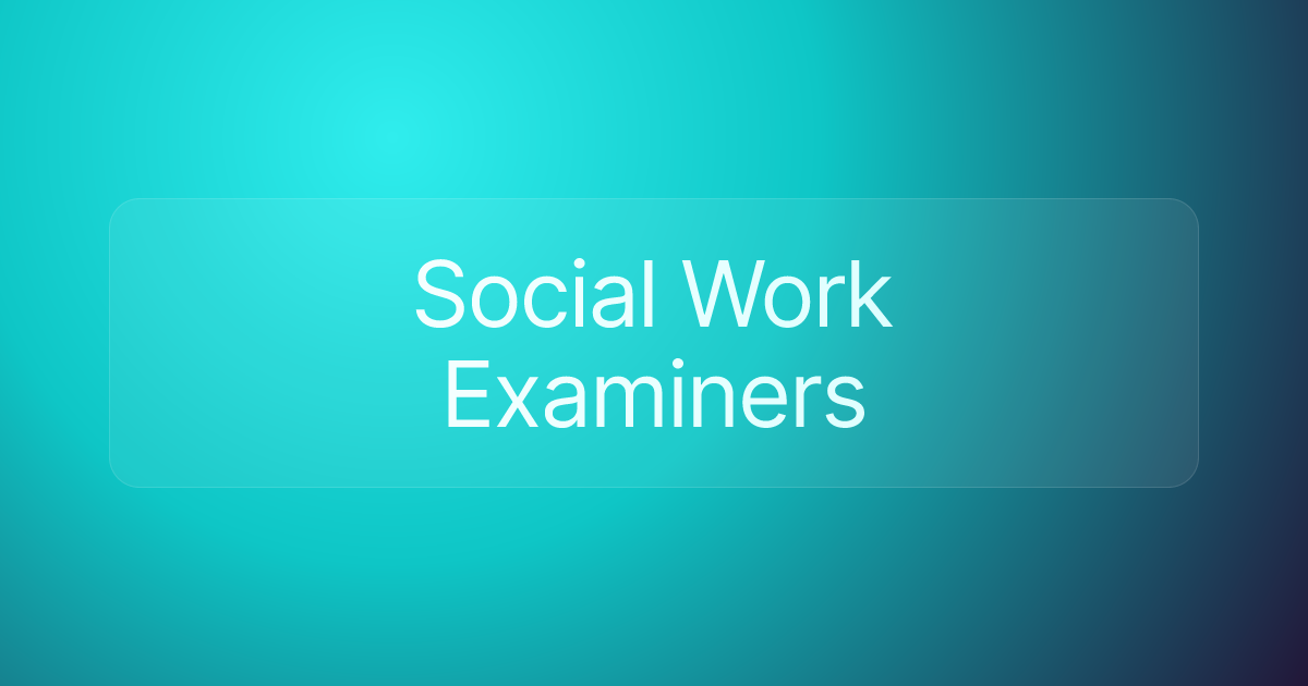 Social Work Examiners