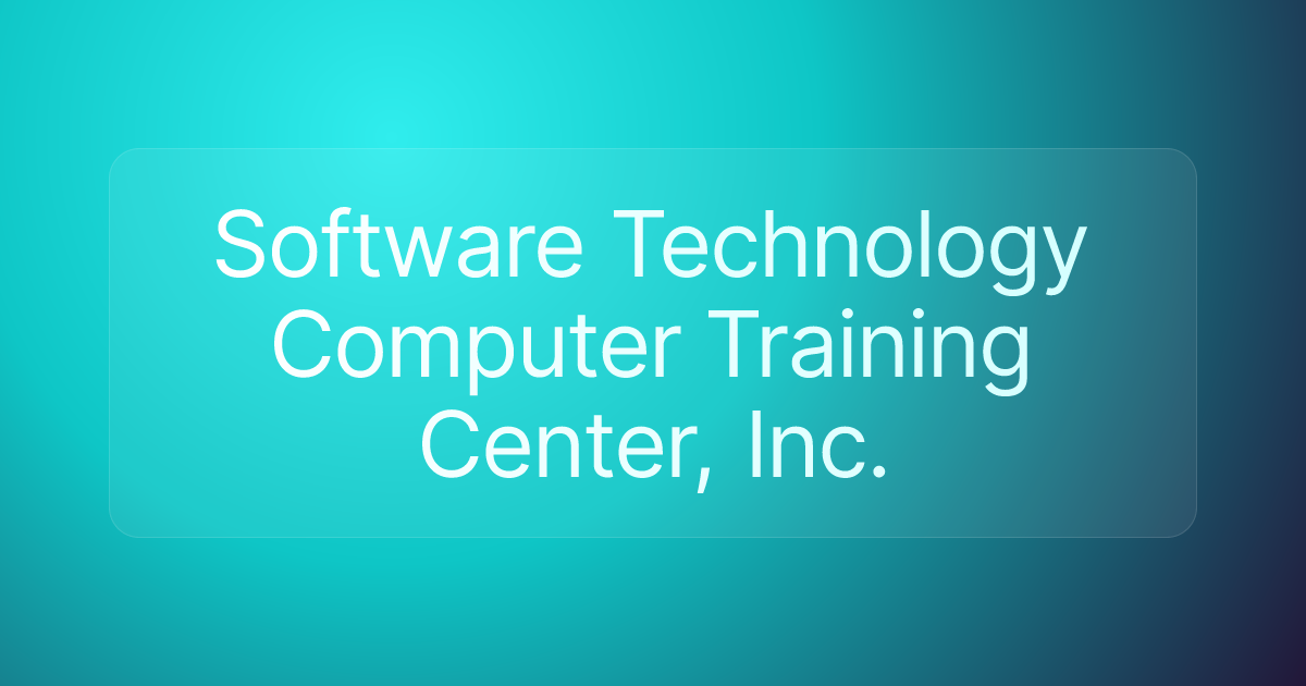 Software Technology Computer Training Center, Inc.