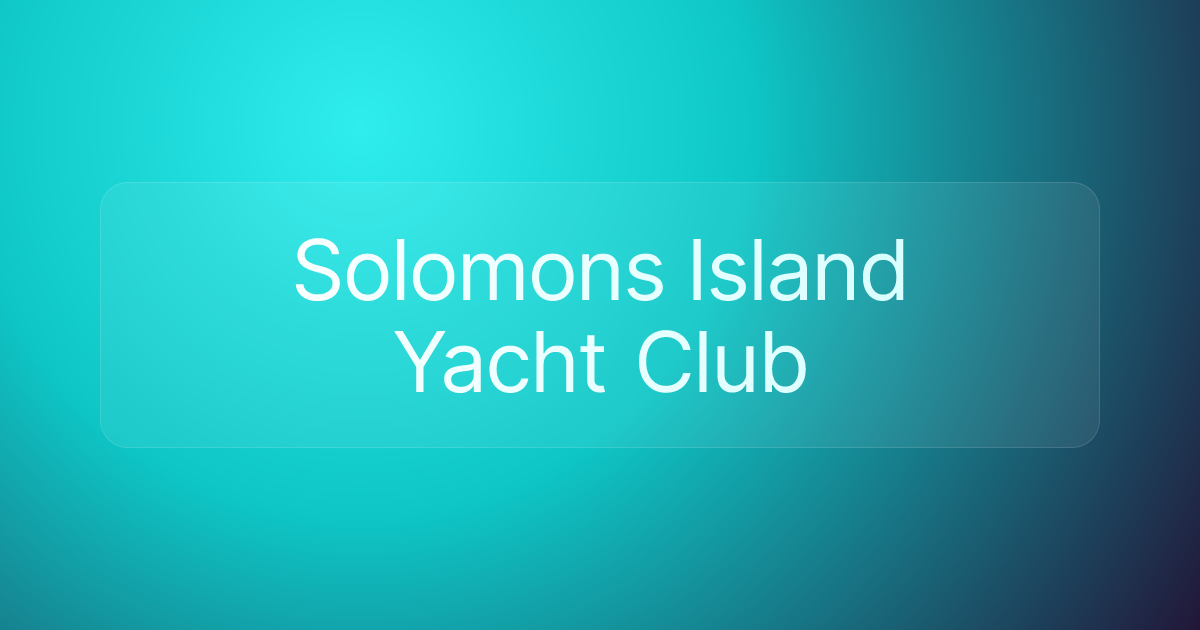 Solomons Island Yacht Club