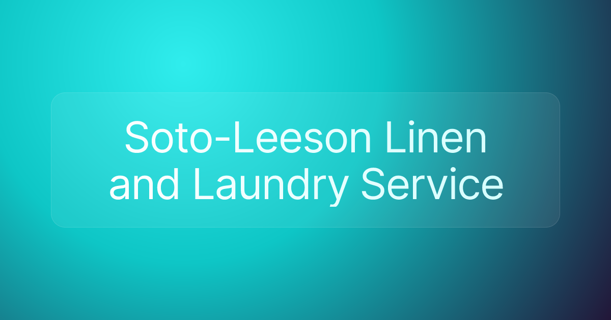 Soto-Leeson Linen and Laundry Service