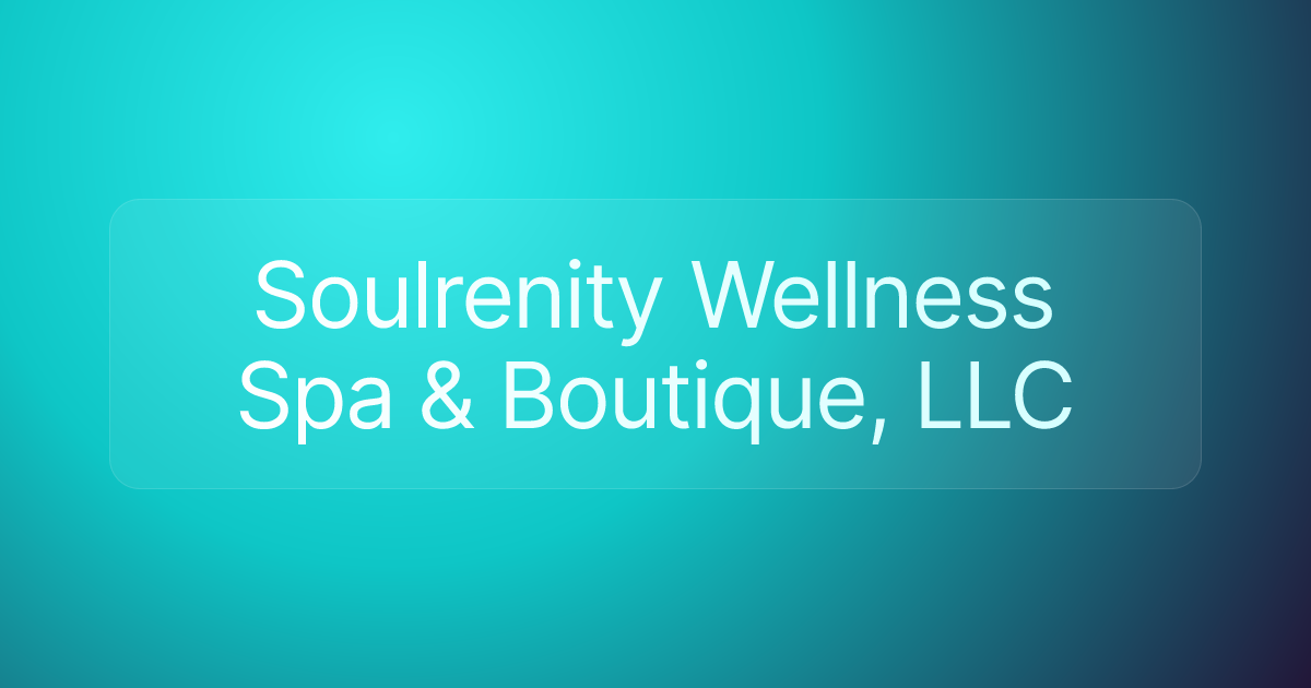 Soulrenity Wellness Spa & Boutique, LLC