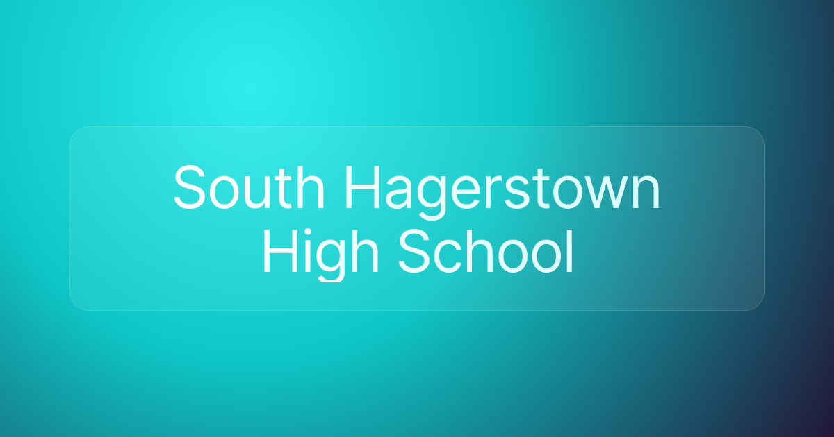 South Hagerstown High School