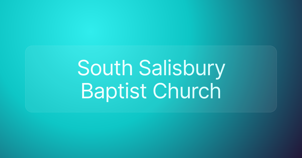 South Salisbury Baptist Church