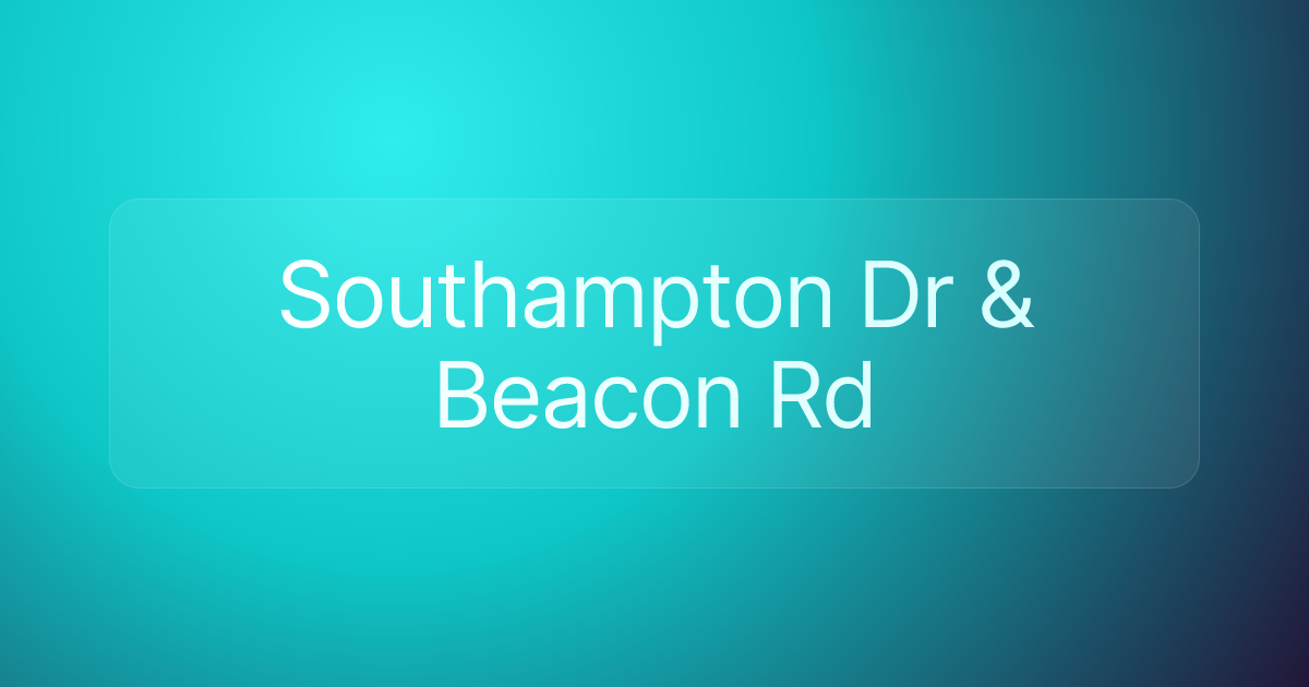 Southampton Dr & Beacon Rd