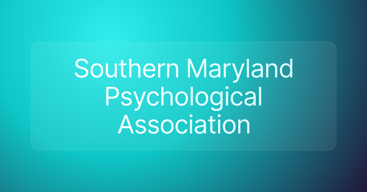 Southern Maryland Psychological Association​