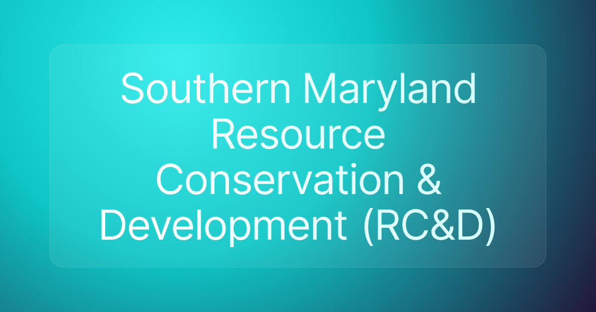 Southern Maryland Resource Conservation & Development (RC&D)
