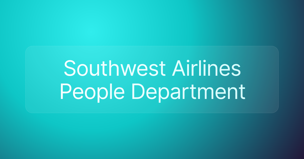 Southwest Airlines People Department