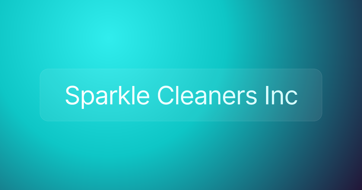 Sparkle Cleaners Inc