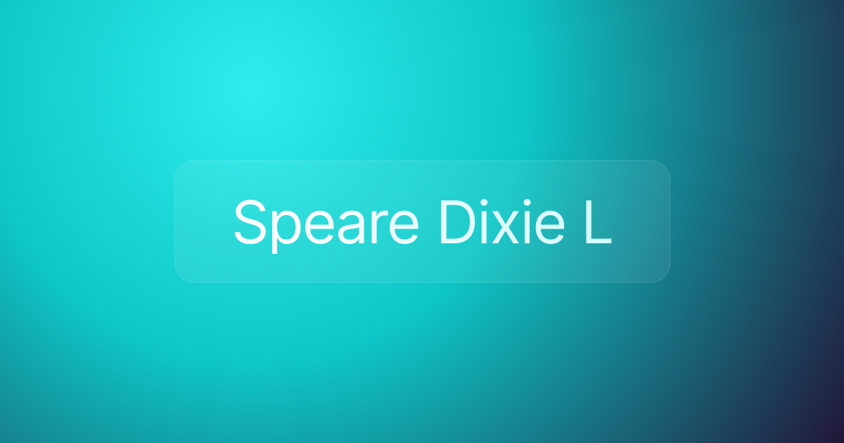 Speare Dixie L