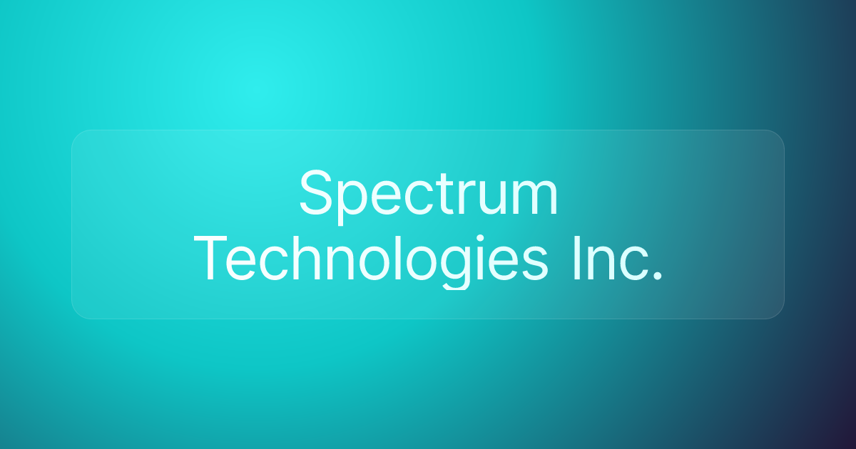 Spectrum Technologies Inc.