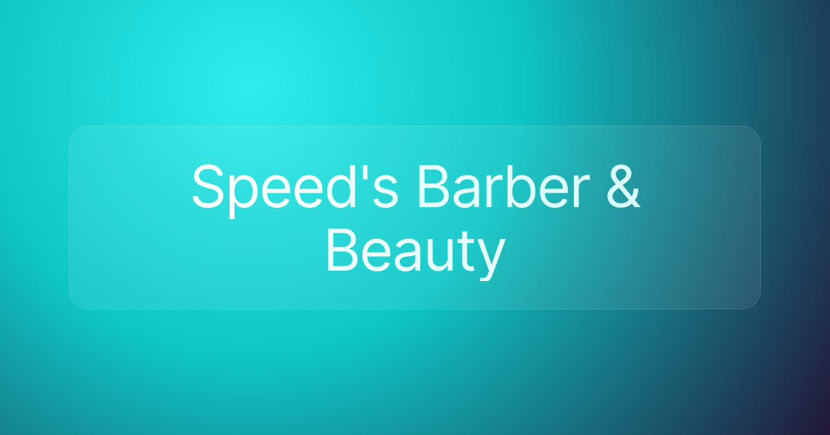 Speed's Barber & Beauty