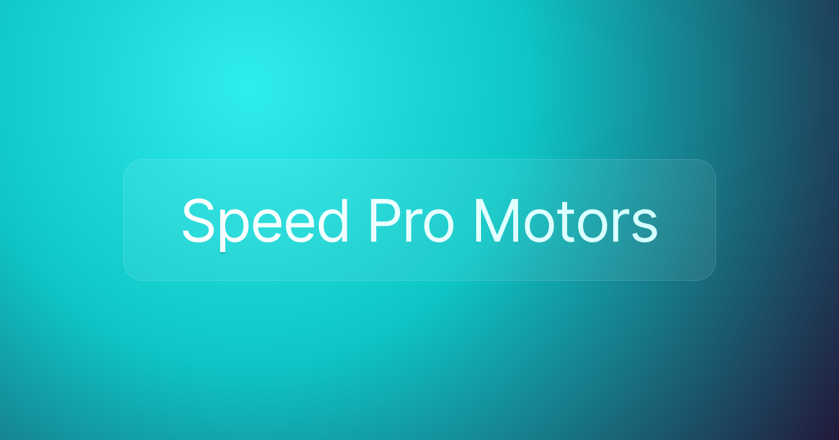 Speed Pro Motors