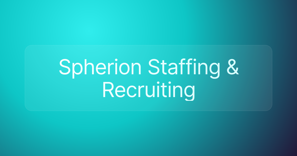 Spherion Staffing & Recruiting