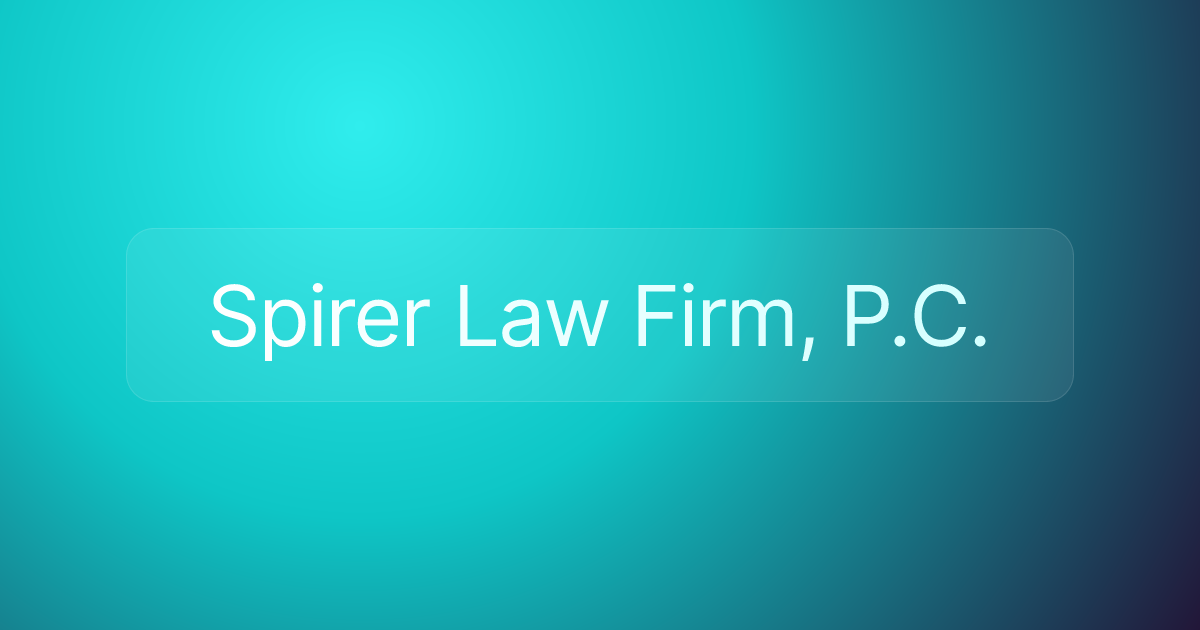 Spirer Law Firm, P.C.