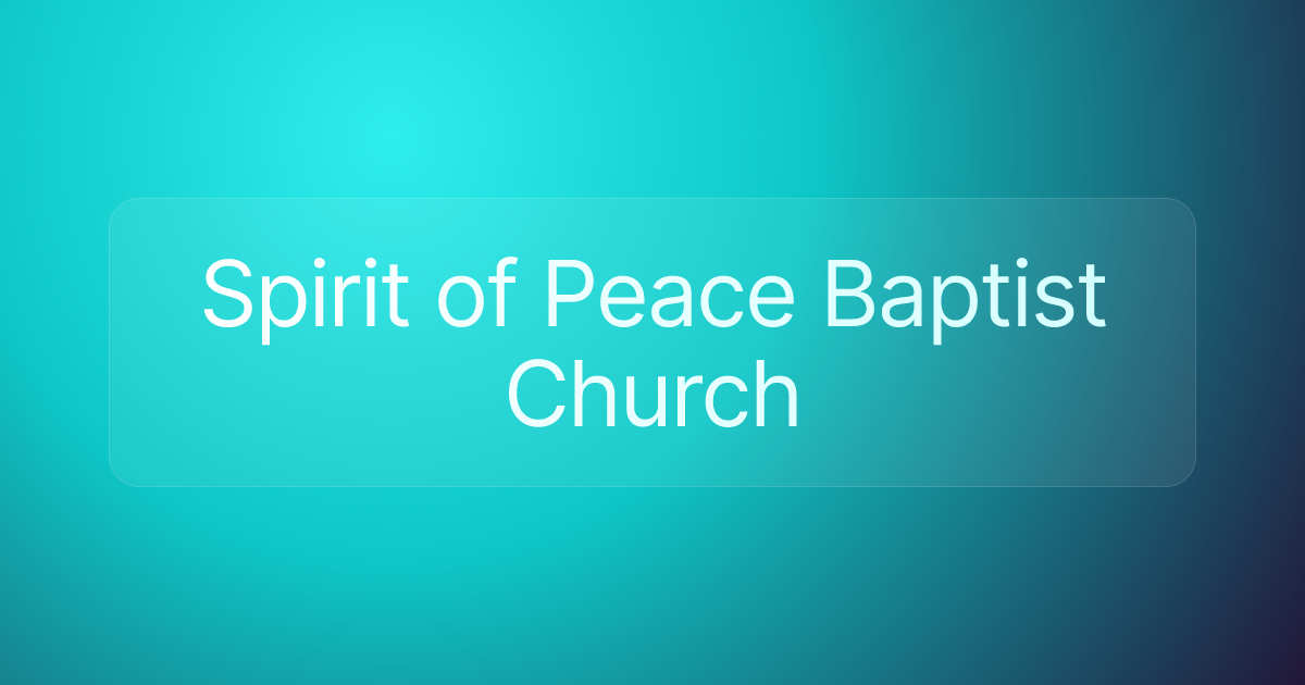 Spirit of Peace Baptist Church