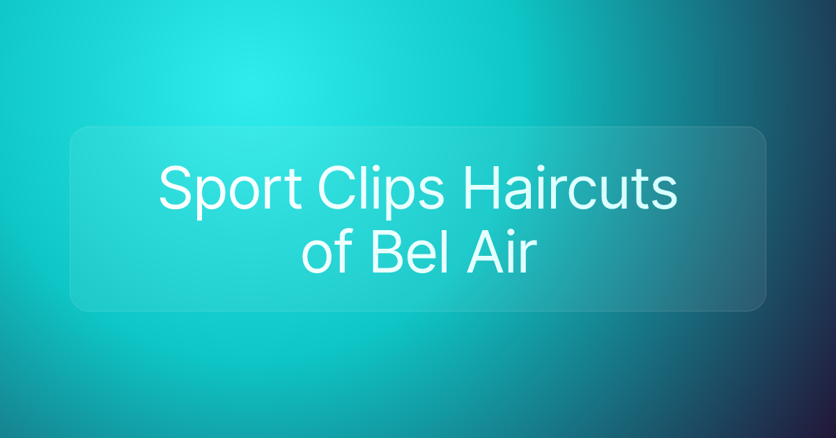 Sport Clips Haircuts of Bel Air