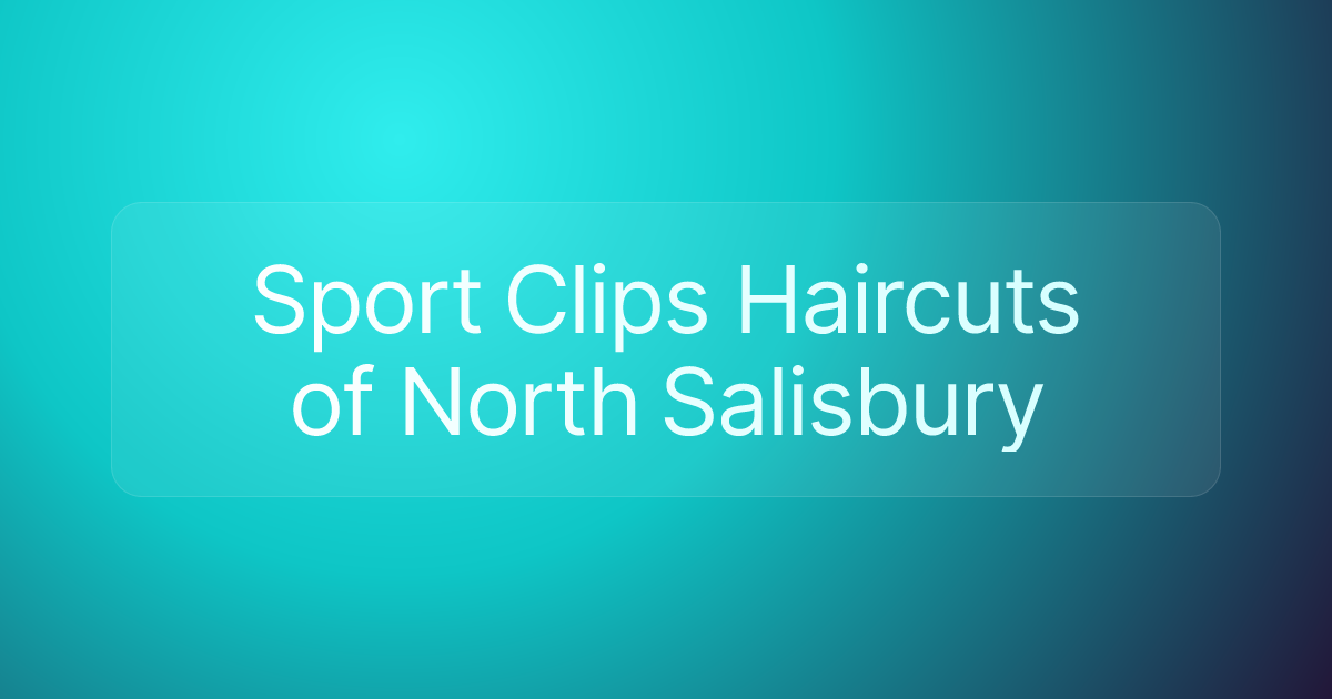 Sport Clips Haircuts of North Salisbury