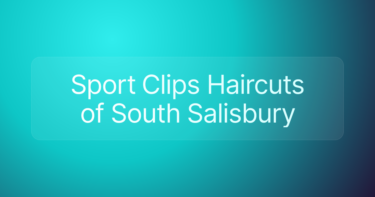 Sport Clips Haircuts of South Salisbury