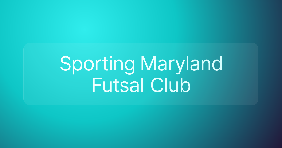 Sporting Maryland Futsal Club