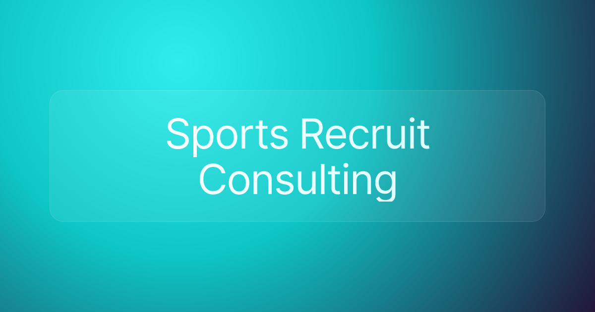 Sports Recruit Consulting