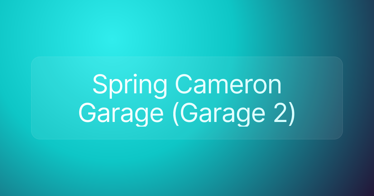 Spring Cameron Garage (Garage 2)