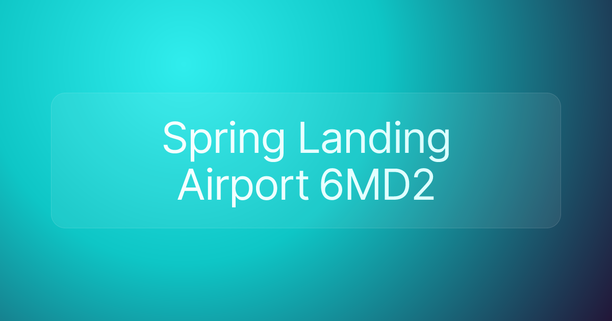 Spring Landing Airport 6MD2