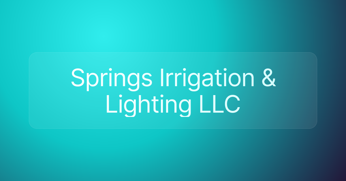 Springs Irrigation & Lighting LLC