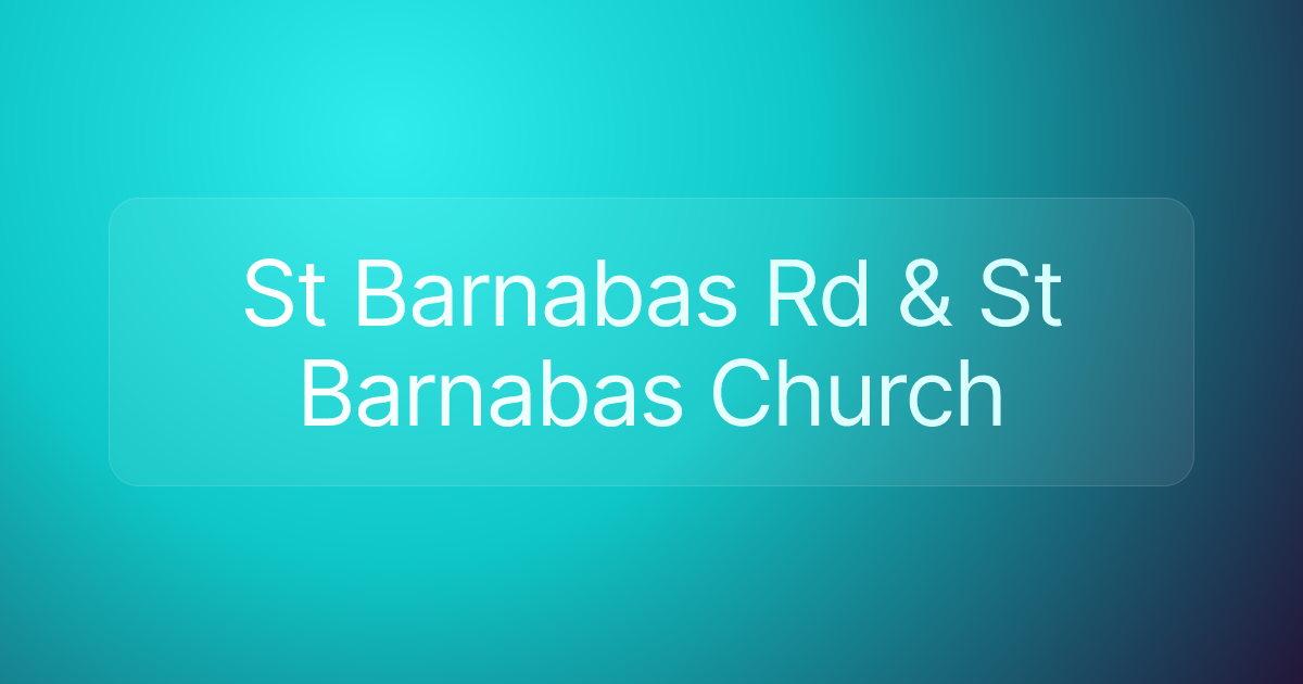 St Barnabas Rd & St Barnabas Church