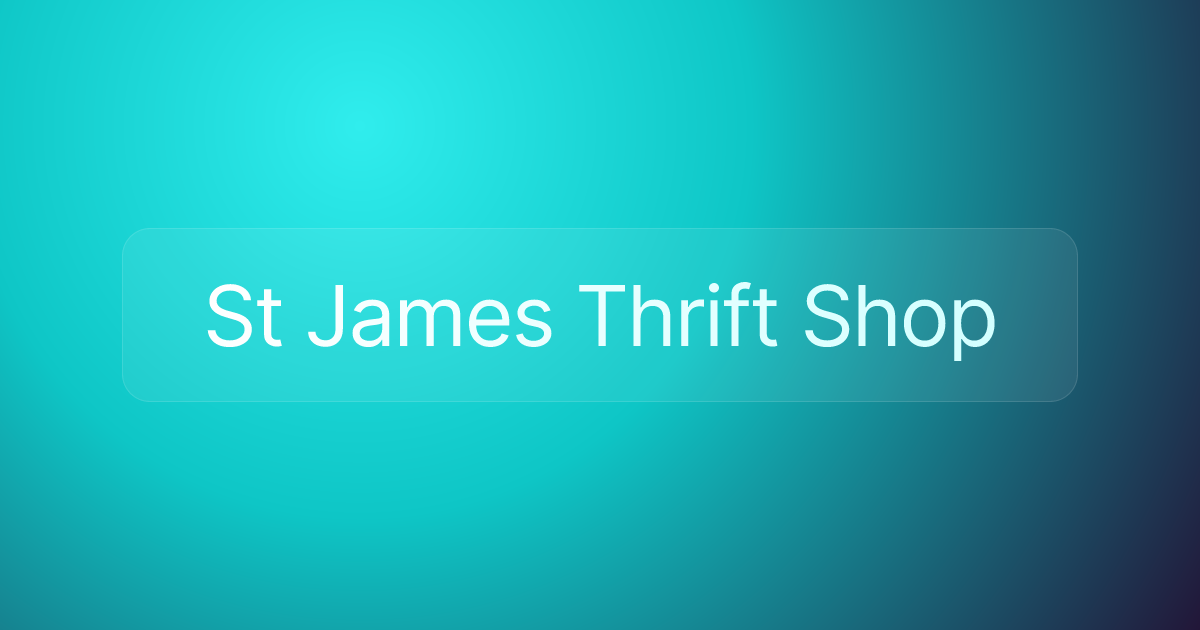 St James Thrift Shop