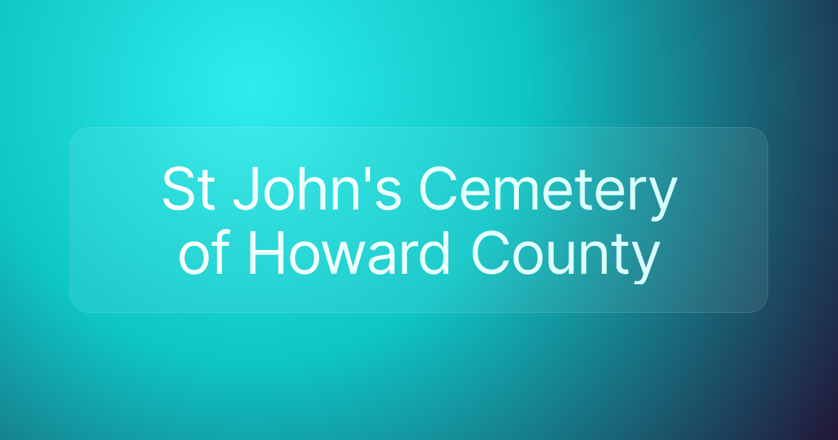 St John's Cemetery of Howard County