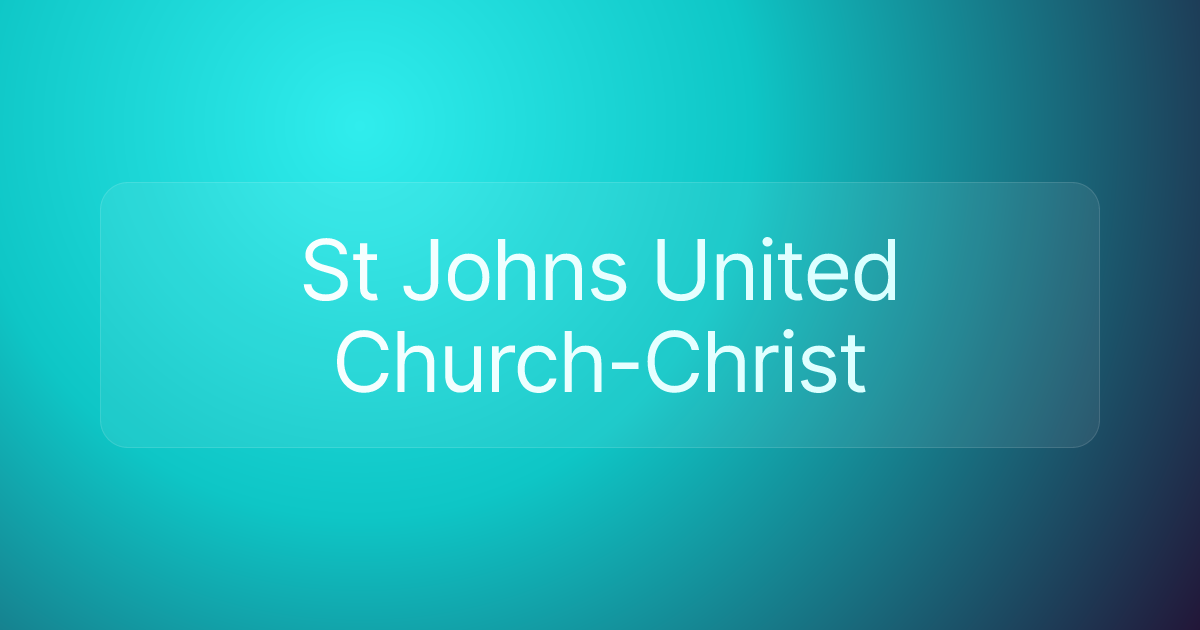 St Johns United Church-Christ