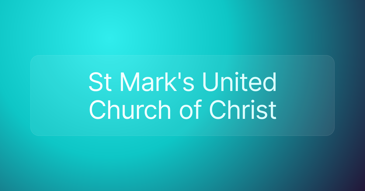 St Mark's United Church of Christ