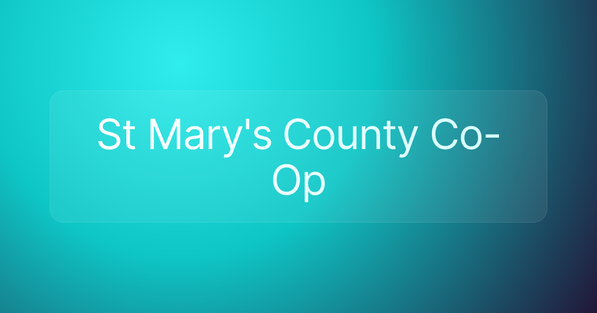St Mary's County Co-Op