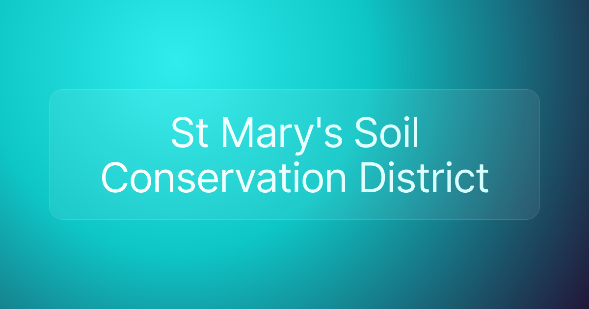St Mary's Soil Conservation District