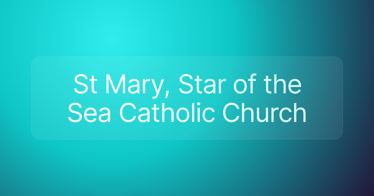 St Mary, Star of the Sea Catholic Church