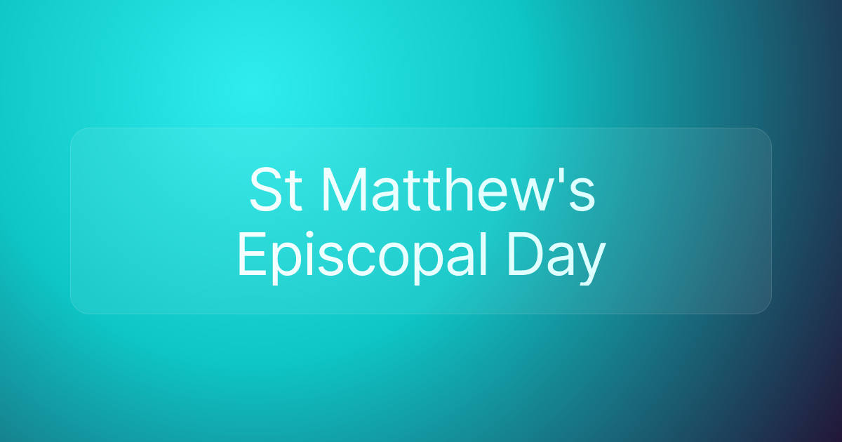 St Matthew's Episcopal Day
