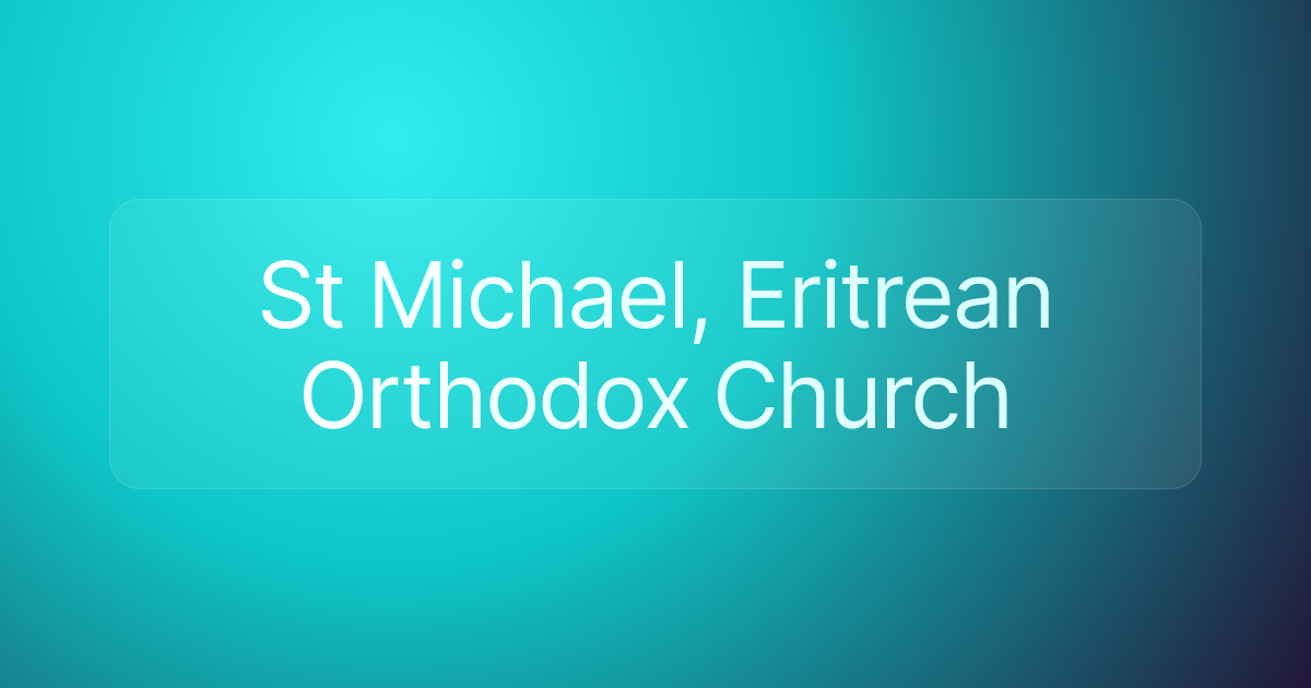 St Michael, Eritrean Orthodox Church
