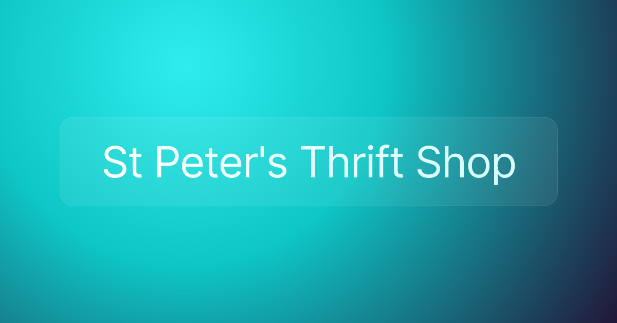 St Peter's Thrift Shop