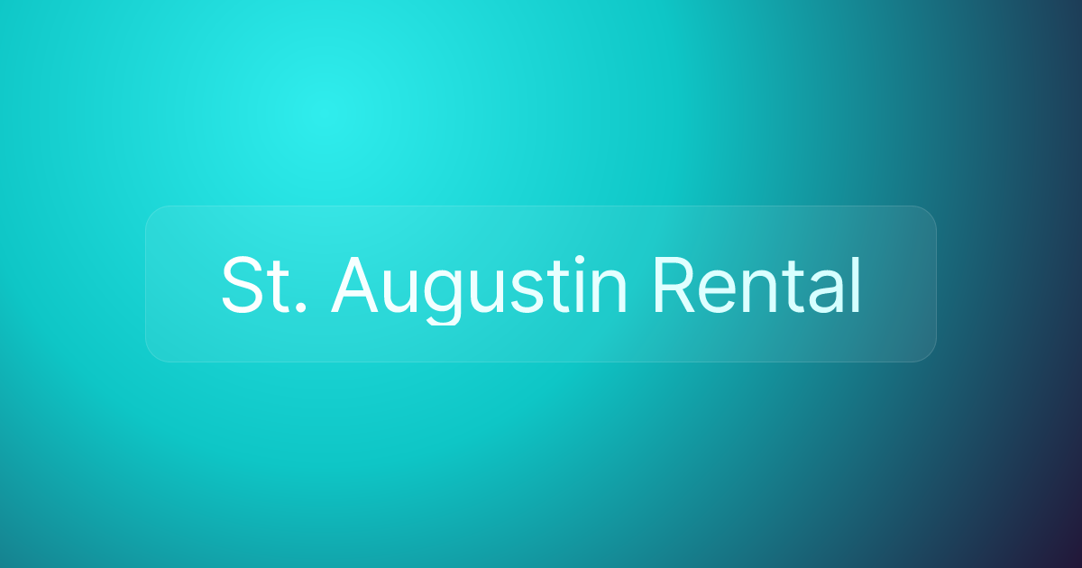 St. Augustin Rental